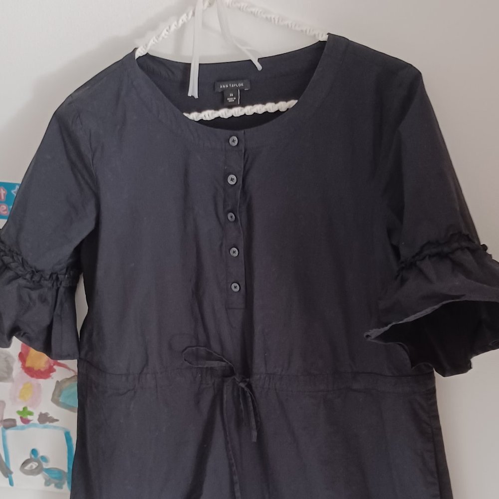ann taylor xs black minidress/tunic